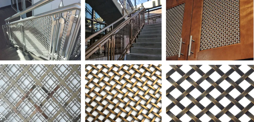 Stainless Steel Wire Brass Wire Decorative Crimped Wire Mesh