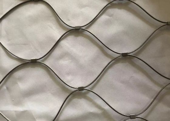 Cuerda de alambre de acero inoxidable de la venta 304 de la fábrica Mesh Woven Stainless Steel Rope Mesh For Zoo Mesh