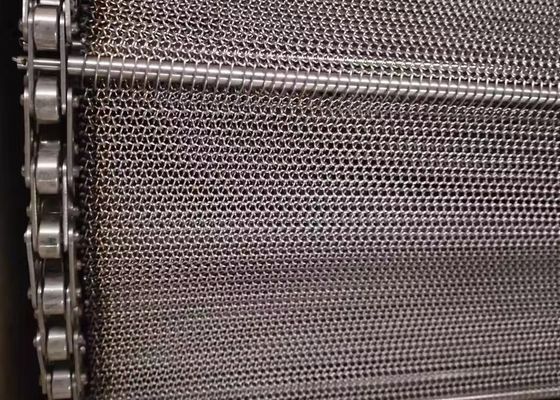 Acero inoxidable de Flex Blacking Conveyor Belt Wire Mesh Automatic 201 planos del metal