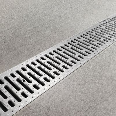 Canales de rejilla de acero galvanizado inoxidable con drenaje de piso de sifón / cubierta de placa