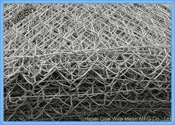 Malla de Gabion de malla de alambre de acero de media malla hexagonal en forma de estructura longitudinal del río