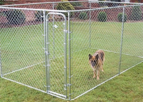 Jaula de acero galvanizada doblada apilable del almacenamiento de la alambrada para el funcionamiento del perro