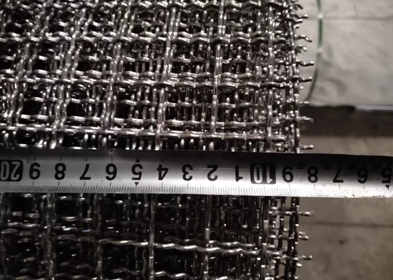pantalla minera Mesh Aluminum Crimped Wire Mesh Rolls de la abertura de 20m m
