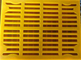 Los paneles amarillos de la pantalla del poliuretano de la malla de la PU con el gancho para los míos que vibran