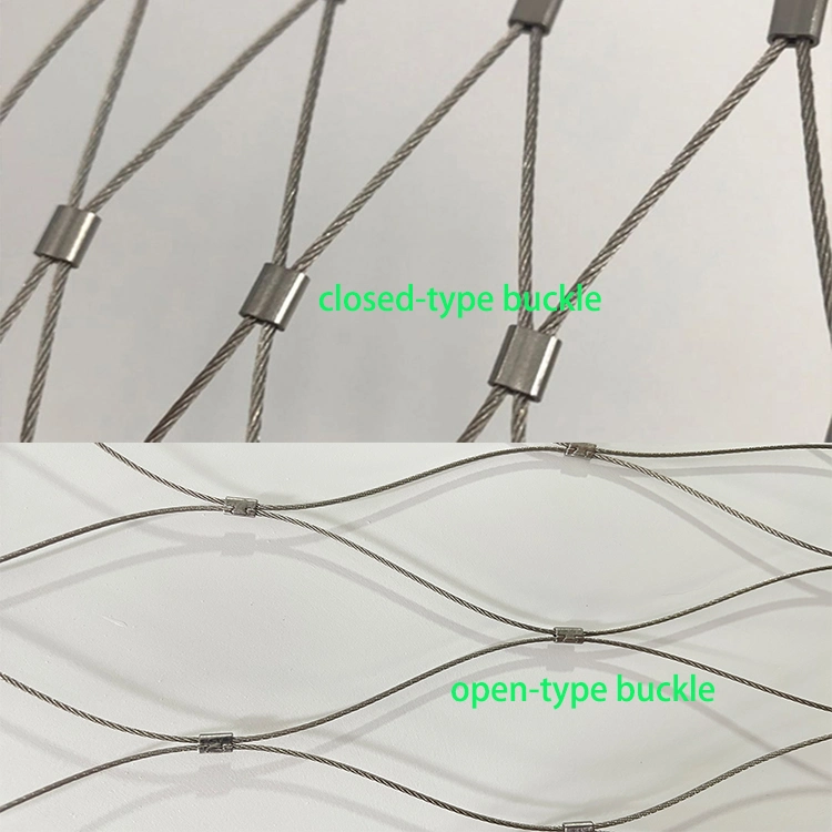 Alta calidad de la piscina de hierro malla de cerca de acero inoxidable flexible de alambre de cuerda zoo malla de cerca de USA malla de cerca 0