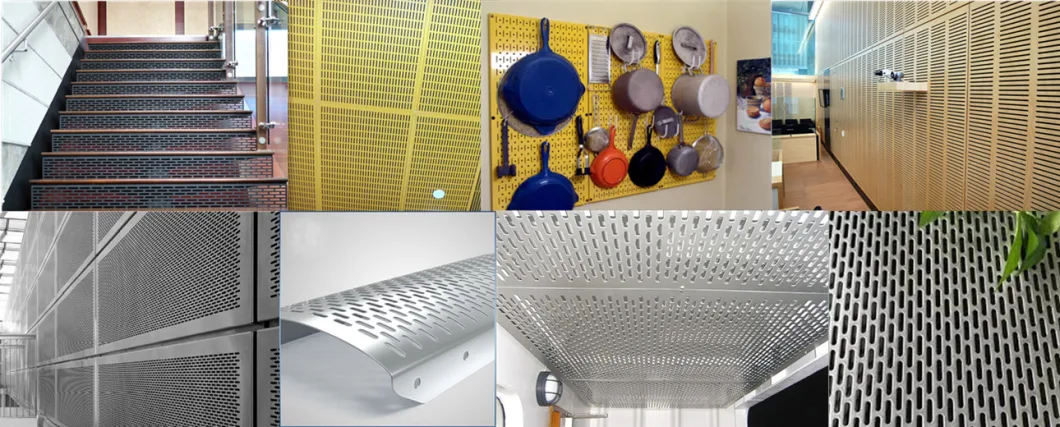 2 mm 3 mm Tamaño del agujero de acero inoxidable Hoja de metal perforada de malla Hoja decorativa para ventilación 6
