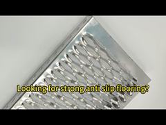 Placa galvanizada en caliente perforada de malla de metal de seguridad de rejilla de pasarela antirruja