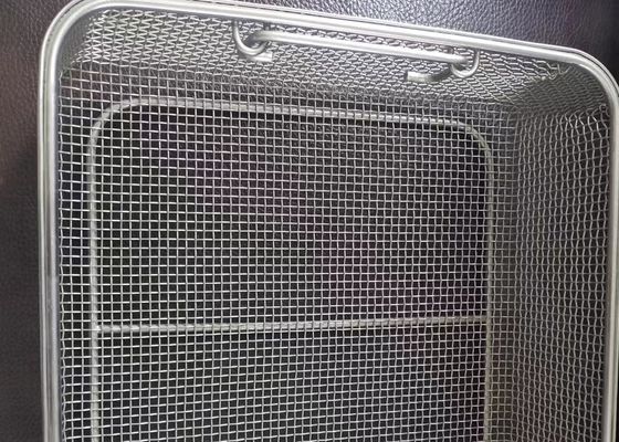 Alambre de acero inoxidable Mesh Storage Basket de la cocina 304 300x197x70m m