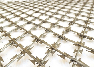 Alambre de púas galvanizado por inmersión en caliente Bto-22 Concertina Razor Wire, diámetro de bobina de 450 mm