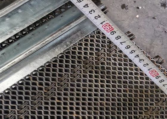 Tamiz vibratorio negro Mesh Square Woven Crimped Wire del hierro 4m m