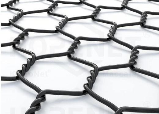 Alambre hexagonal Mesh Net Black Color del material del poliéster del animal doméstico del 100%