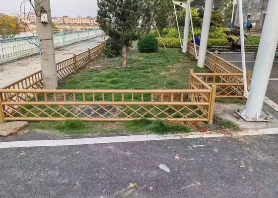 Capa de seguridad de polvo de bambú Imitación Jardín Villa Valla de hierro forjado Valla decorativa