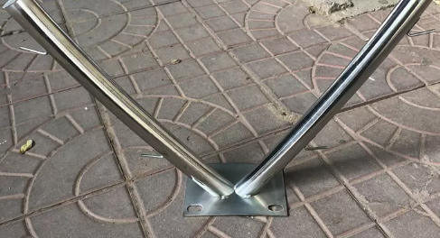 304 Stainless Steel Barbed Wire Razor Barbed Wire V Bracket With 4 Hooks