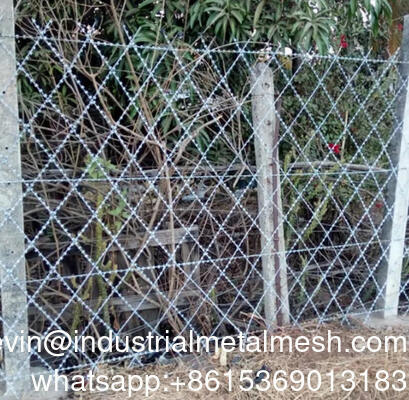 Malla de alambre de púas soldada antirrobo para pared