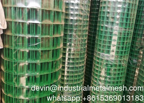 Rolos y paneles de malla de alambre de hierro soldados con recubrimiento de PVC galvanizado electro y sumergido en caliente