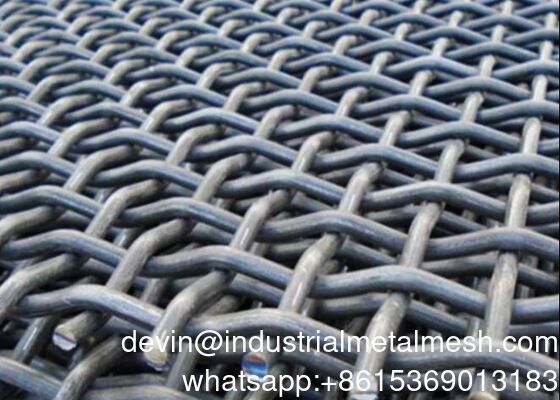 Malla crimpada Ss 304 316 316L 321 para cribas vibratorias de minas de carbón Malla de alambre crimpada