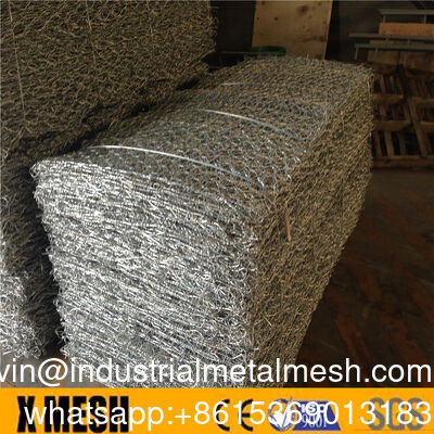 Protección de pendiente Gabion Net Hot-DIP Galvanizado Acero de alambre de malla