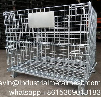European Metal Folding Wire Mesh Storage Cage for Wine Bottle