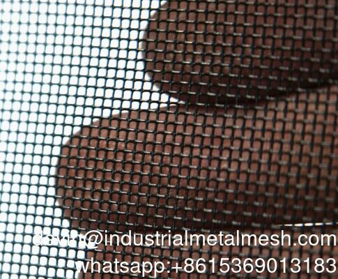 Material 304 090 Diámetro Negro de acero inoxidable malla de pantalla de seguridad de ventanas