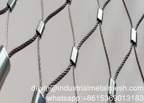 Malla de Cuerda de Acero Inoxidable para Recinto de Animales Flexible, Red para Pájaros