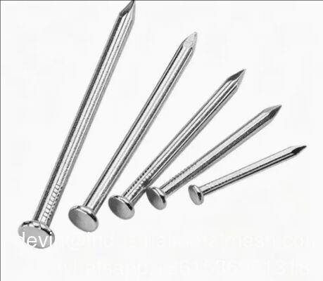Clavos comunes de acero y hierro pulidos para materiales de construcción de cabeza plana