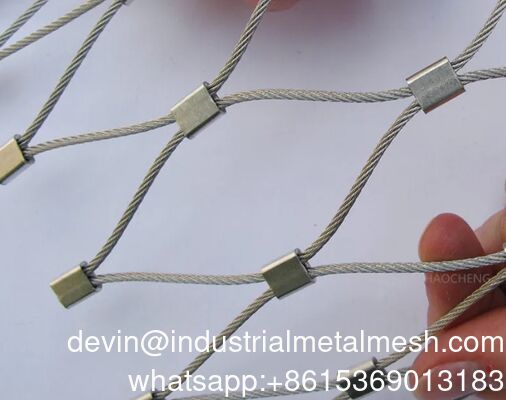 Malla de Cuerda Flexible de Acero Inoxidable Grado 316 Red de Cable Tejido para Diseño de Sistemas Anticaídas de Seguridad en Azoteas
