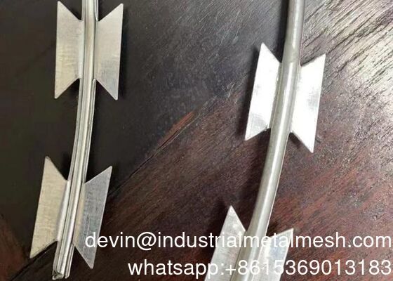 Cuchilla de lágrima BTO-30 alambre de afeitar Concertina Flat Wrap Barber Alambre de afeitar Esgrima