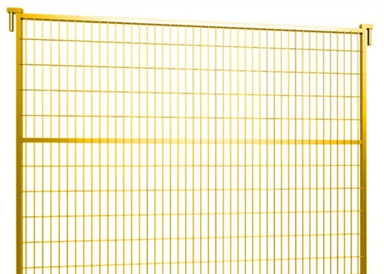 Cerca temporal coloreada amarilla Panel de la construcción al aire libre estándar de Canadá de la altura del 1.8m