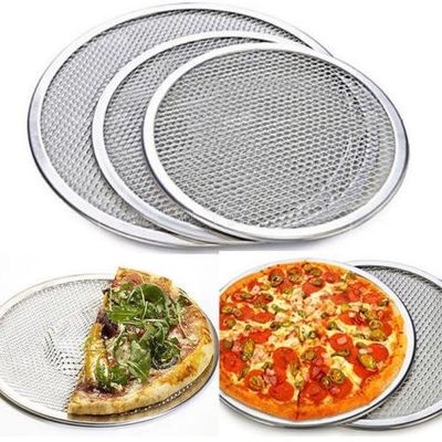7 / El alambre Mesh Pizza Pan Aluminum Alloy de 12/13/15/20 pulgadas espesa
