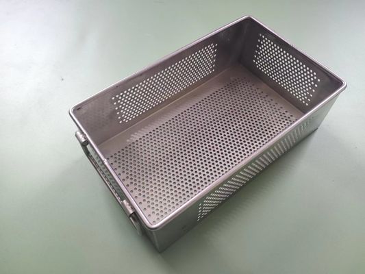 Alambre de acero inoxidable Mesh Tray Sterilizing Corrosion Resistant de la plata 0.5m m