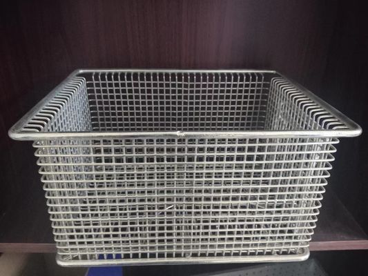 Alambre de acero inoxidable Mesh Tray Sterilizing Corrosion Resistant de la plata 0.5m m