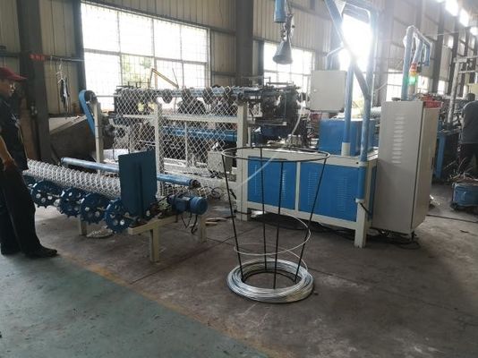 Máquina de malla automática de diamantes de doble alambre para cercas de enlace de cadena
