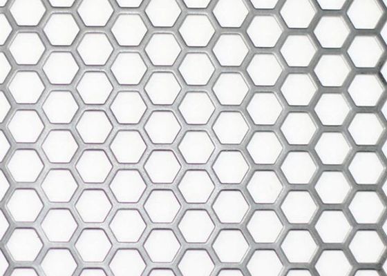 La hoja hexagonal del agujero perforó el metal Mesh Stainless Steel