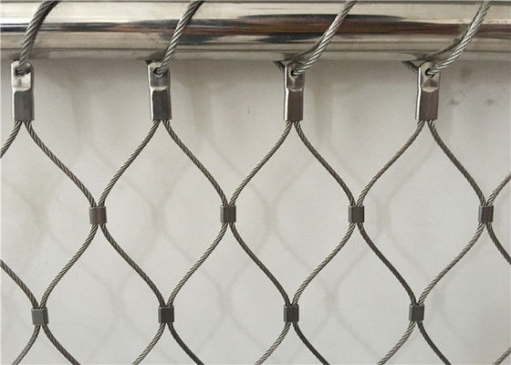 Alta calidad de la piscina de hierro malla de cerca de acero inoxidable flexible de alambre de cuerda zoo malla de cerca de USA malla de cerca