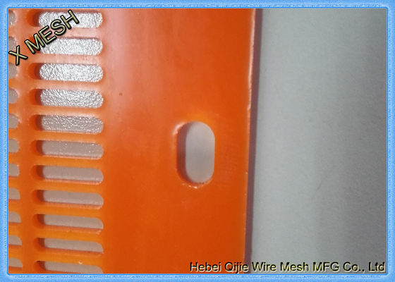 Fracaso de alta frecuencia del flujo del tirón de la malla de la pantalla de la explotación minera del poliuretano que salta el agujero oblongo de las esteras de la PU