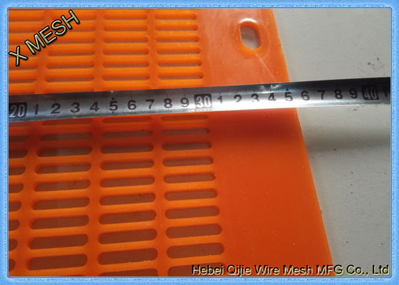 Fracaso de alta frecuencia del flujo del tirón de la malla de la pantalla de la explotación minera del poliuretano que salta el agujero oblongo de las esteras de la PU