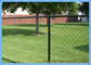 Tela revestida de la cerca del acoplamiento de cadena del PVC, jardines de la casa del ajuste de la cerca del acoplamiento de cadena de 50 pies