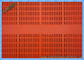 Malla de pantalla de minería de color rojo Material de poliuretano de bajo ruido No vinculante Flexible