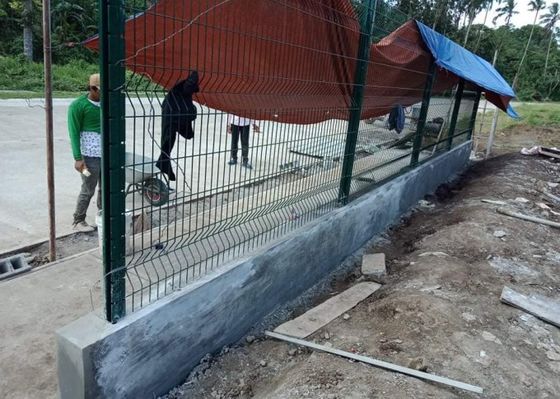 3d cerco de metal curvado revestido de PVC malla soldada para el jardín