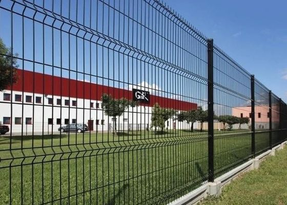 Recinto de malla de alambre curvado 3D de soldadura galvanizado revestido con PVC