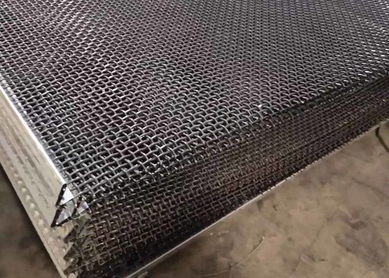 65mn de alta resistencia enganchó el alambre prensado galvanizado Mesh For Coal Mine Industry