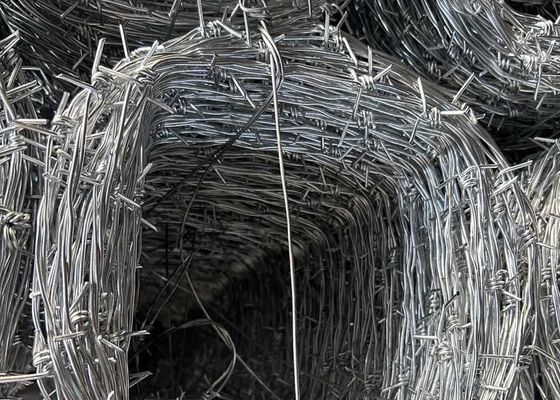 Alambre de púas de hierro galvanizado de plástico militar calibre 10 de 2,0 mm