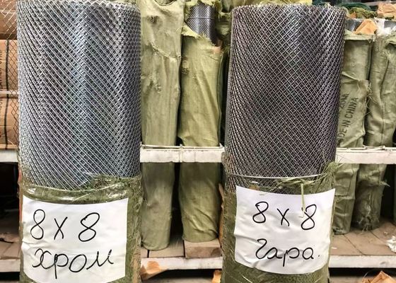 Forma de malla de diamante de malla de metal expandida recubierta de polvo de agujero