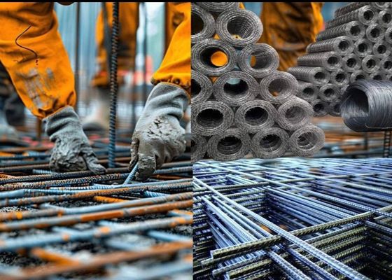 Negro concreto del Rebar del panel de malla soldada con autógena del metal del refuerzo para 5-16m m