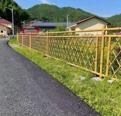 Imitación de la cerca de la granja de bambú barandilla de protección para espacios exteriores estéticos