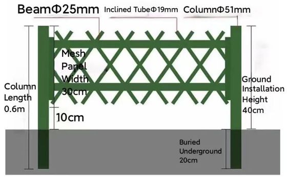 Recinto de protección de césped curvo de acero inoxidable Recinto de protección de césped curvo de imitación de plástico de PVC Recinto de jardín de parque de bambú
