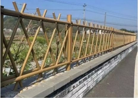 Cercas de bambú de imitación duradera para diseños de jardín con estilo