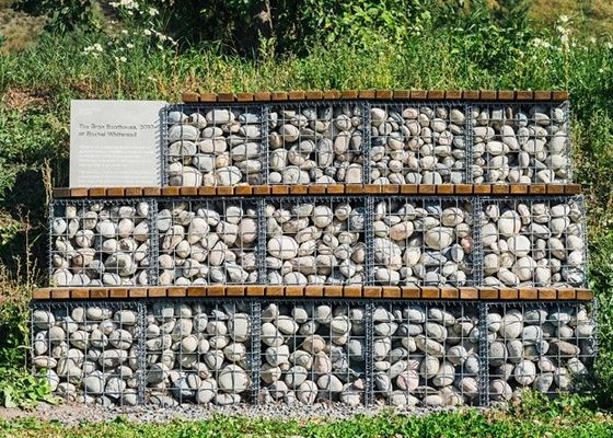 Cestas soldadas con autógena de Gabion con el muro de contención galvanizado tapa del alambre