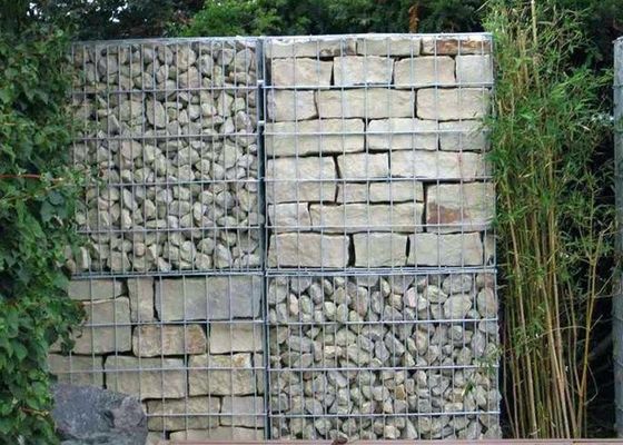 Cestas soldadas con autógena de Gabion con el muro de contención galvanizado tapa del alambre