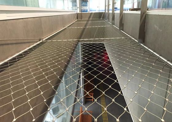 X flexible tiende la cuerda de acero Mesh For Balustrade de 1.2m m